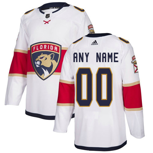 Men's Adidas Florida Panthers NHL Authentic White Customized Jersey