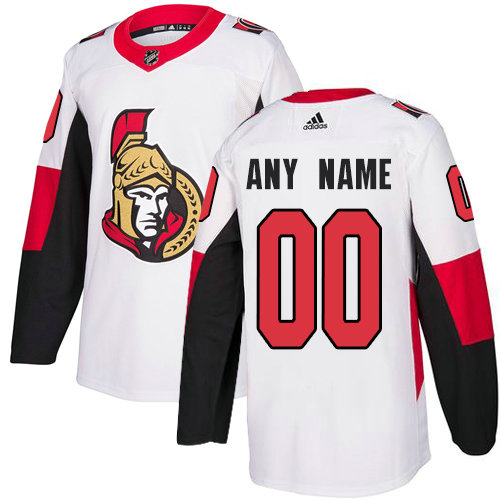 Men's Adidas Ottawa Senators NHL Authentic White Customized Jersey
