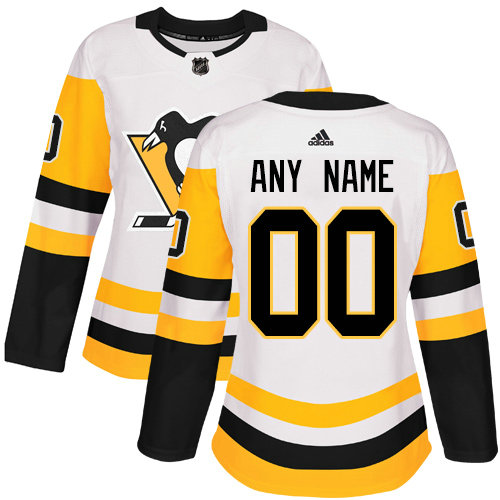 Women's Adidas Pittsburgh Penguins NHL Authentic White Customized Jersey