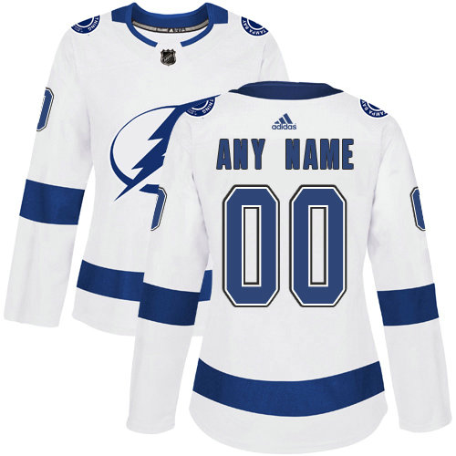Women's Adidas Tampa Bay NHL Authentic White Customized Jersey