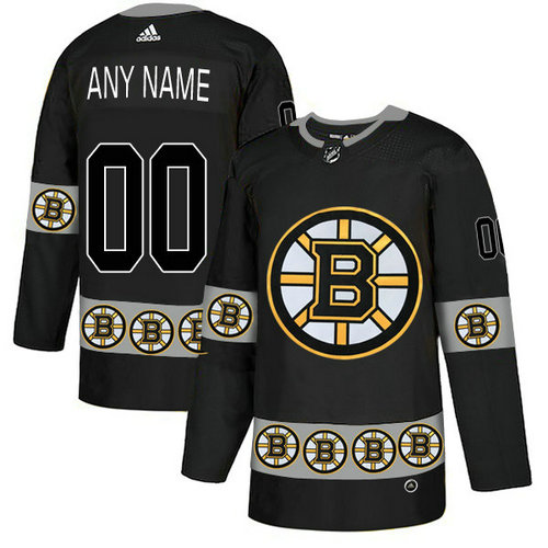 Men's Boston Bruins Custom Team Logos Fashion Adidas Jersey
