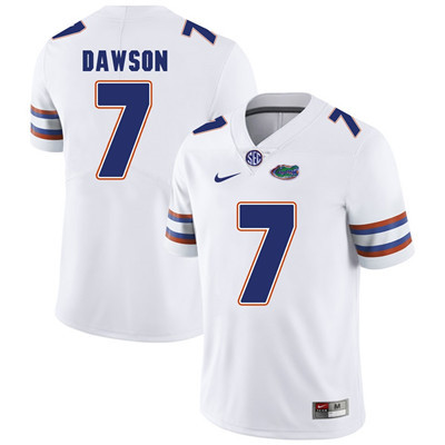 Florida Gators White #7 Duke Dawson Football Player Performance Jersey
