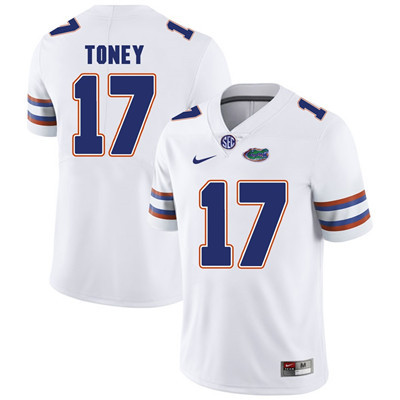 Florida Gators White #17 Kadarius Toney Football Player Performance Jersey