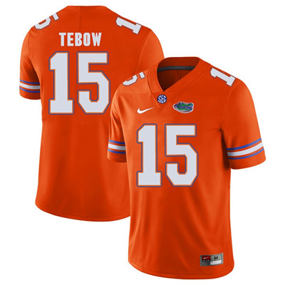 Florida Gators Orange #15 Tim Tebow Football Player Performance Jersey