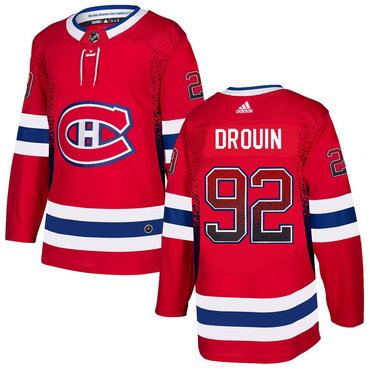 Men's Montreal Canadiens #92 Jonathan Drouin Red Drift Fashion Adidas Jersey