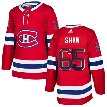 Men's Montreal Canadiens #65 Andrew Shaw Red Drift Fashion Adidas Jersey