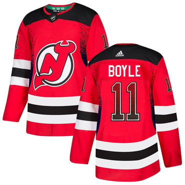 Men's New Jersey Devils #11 Brian Boyle Red Drift Fashion Adidas Jersey