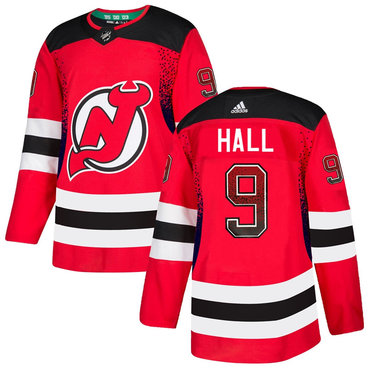 Men's New Jersey Devils #9 Taylor Hall Red Drift Fashion Adidas Jersey