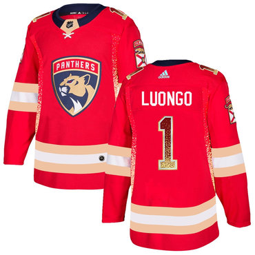 Men's Florida Panthers #1 Roberto Luongo Red Drift Fashion Adidas Jersey