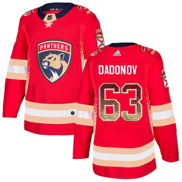 Men's Florida Panthers #63 Evgenii Dadonov Red Drift Fashion Adidas Jersey