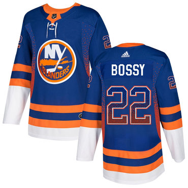 Men's New York Islanders #22 Mike Bossy Royal Drift Fashion Adidas Jersey