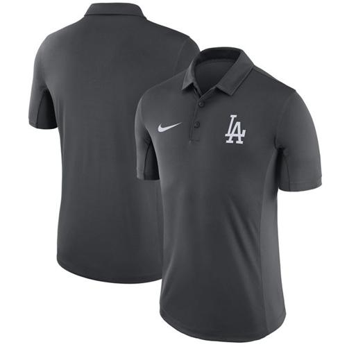 Men's Los Angeles Dodgers Nike Anthracite Franchise Polo