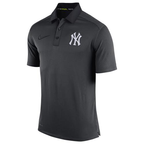 Men's New York Yankees Nike Anthracite Authentic Collection Dri-FIT Elite Polo
