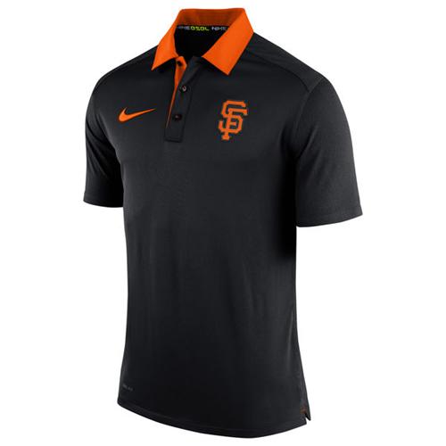 Men's San Francisco Giants Nike Black Authentic Collection Dri-FIT Elite Polo