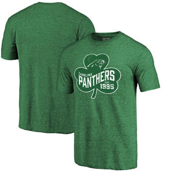 Carolina Panthers Pro Line by Fanatics Branded St. Patrick's Day Paddy's Pride Tri-Blend T-Shirt - Kelly Green