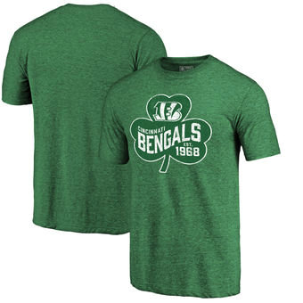 Cincinnati Bengals Pro Line by Fanatics Branded St. Patrick's Day Paddy's Pride Tri-Blend T-Shirt - Green