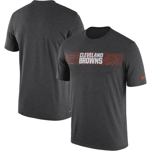 Cleveland Browns Nike Heathered Charcoal Sideline Seismic Legend T-Shirt