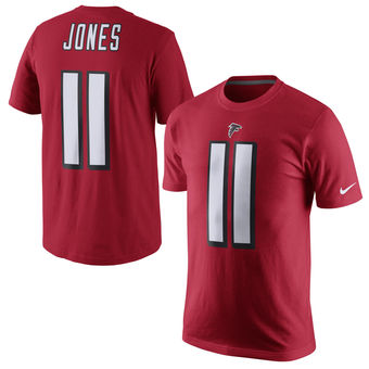 Men's Atlanta Falcons 11 Julio Jones Nike Red Player Pride Name & Number T-Shirt