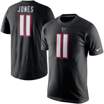 Men's Atlanta Falcons 11 Julio Jones Nike Player Pride Name & Number T-Shirt - Black