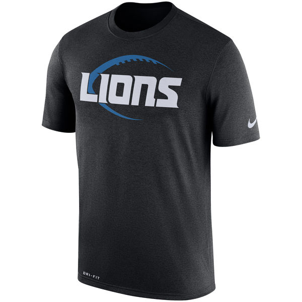 Men's Detroit Lions Nike Black Legend Icon Logo Performance T-Shirt