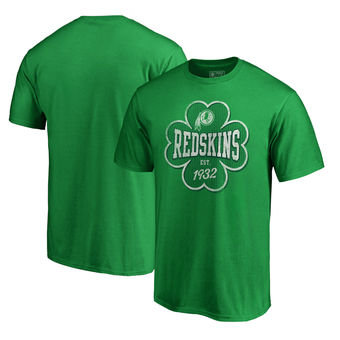 Washington Redskins NFL Pro Line by Fanatics Branded St. Patrick's Day Emerald Isle Big and Tall T-Shirt Green