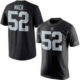 Men's Oakland Raiders 52 Khalil Mack Nike Player Pride Name & Number T-Shirt - Black