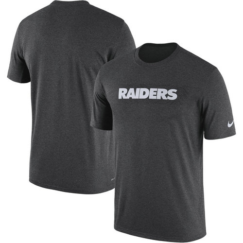 Oakland Raiders Nike Heathered Charcoal Sideline Seismic Legend T-Shirt