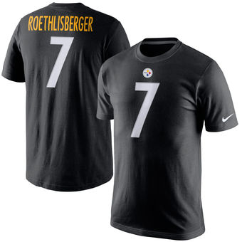 Men's Pittsburgh Steelers 7 Ben Roethlisberger Nike Player Pride Name & Number T-Shirt - Black