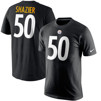 Men's Pittsburgh Steelers 50 Ryan Shazier Nike Black Player Pride Name & Number T-Shirt