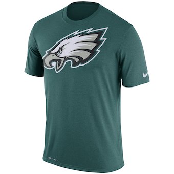 Men's Philadelphia Eagles Nike Green Legend Performance Logo Essential 3 T-Shirt