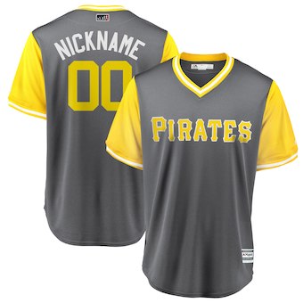 Men's Pittsburgh Pirates Majestic Gray 2018 Players' Weekend Cool Base Custom Jersey