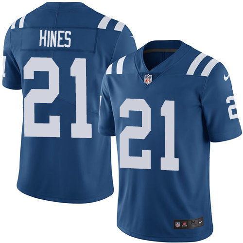 Youth Nike Colts 21 Nyheim Hines Royal Blue Team Color Stitched NFL Vapor Untouchable Limited Jersey
