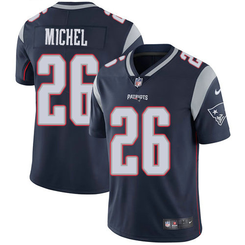 Youth Nike Patriots 26 Sony Michel Navy Blue Team Color Stitched NFL Vapor Untouchable Limited Jersey