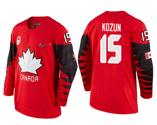 Men Canada Team #15 Brandon Kozun Red 2018 Winter Olympics Jersey