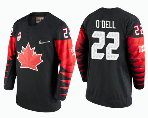 Men Canada Team #22 Eric O’Dell Black 2018 Winter Olympics Jersey