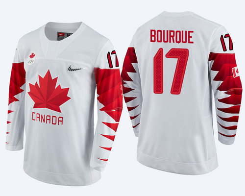 Men Canada Team #17 Rene Bourque White 2018 Winter Olympics Jersey
