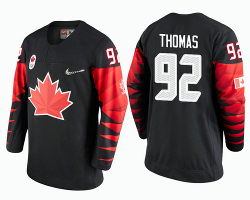 Men Canada Team #92 Christian Thomas Black 2018 Winter Olympics Jersey