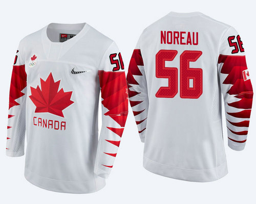 Men Canada Team #56 Maxim Noreau White 2018 Winter Olympics Jersey