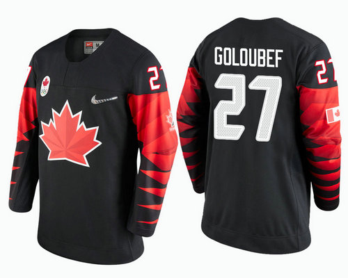 Men Canada Team #27 Cody Goloubef Black 2018 Winter Olympics Jersey