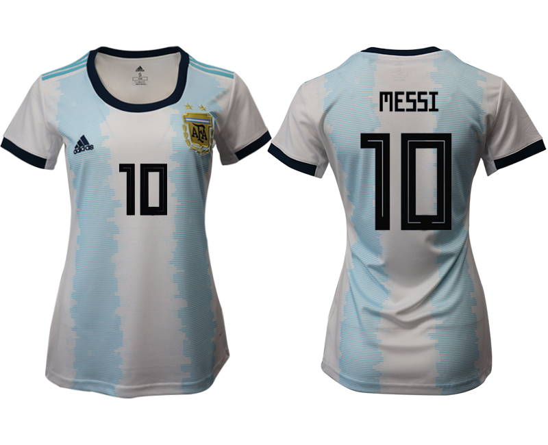2019-20-Argentina-10-MESSI-Home-Women-Soccer-Jersey