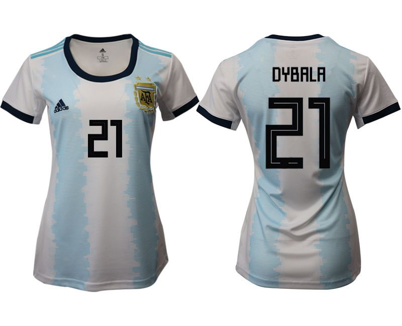 2019-20-Argentina-21-DYBALA-Home-Women-Soccer-Jersey