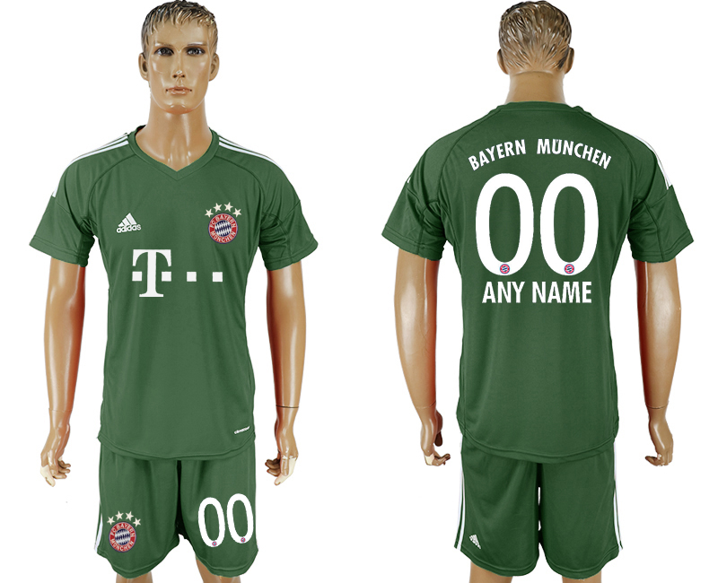 2019-20 Bayern Munchen Customized Army Green Goalkeepe Soccer Jersey