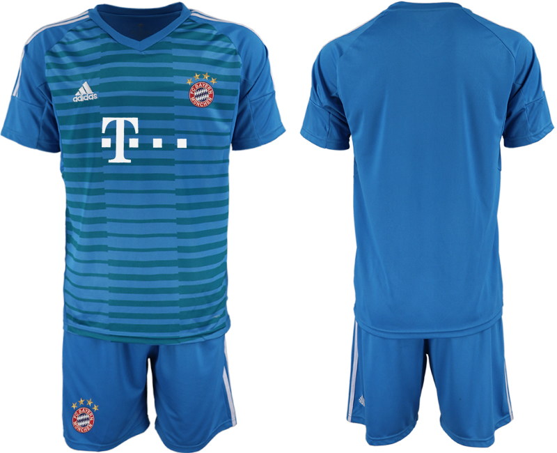 2019-20 Bayern Munchen Light Blue Goalkeepe Soccer Jersey