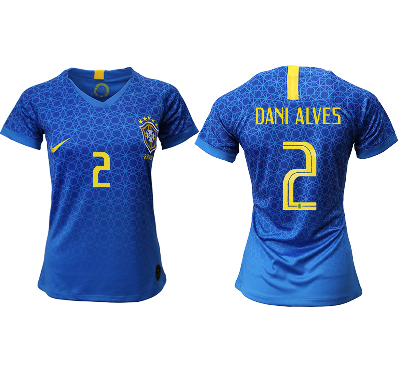 2019-20-Brazil-2-DANI-ALVES-Away-Women-Soccer-Jersey