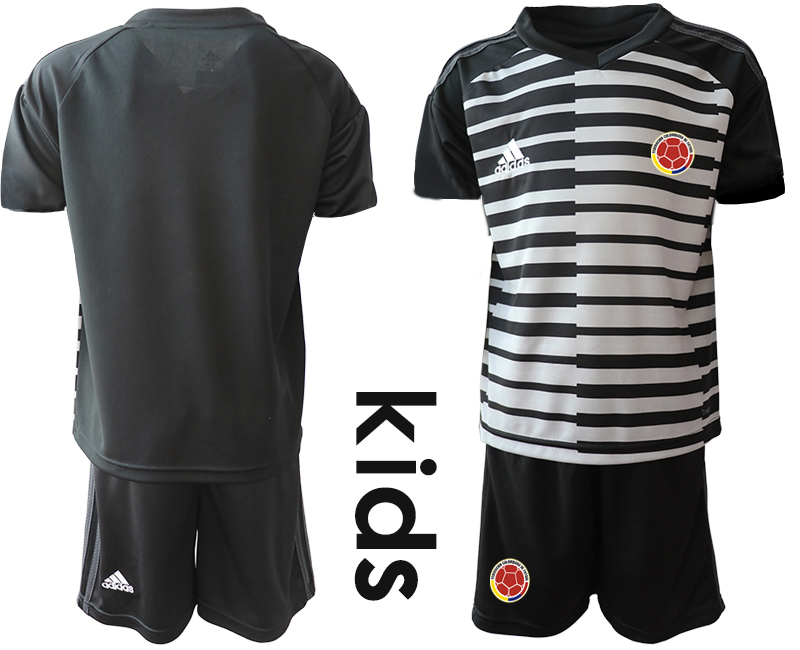 2019-20-Colombia-Black-Youth-Goalkeeper-Soccer-Jersey