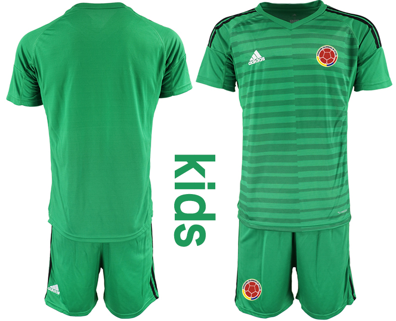 2019-20-Colombia-Green-Youth-Goalkeeper-Soccer-Jersey