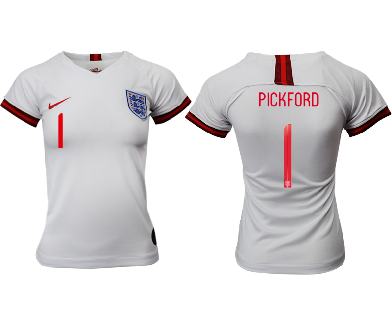 2019-20-England-1-PICKFORD-Home-Women-Soccer-Jersey