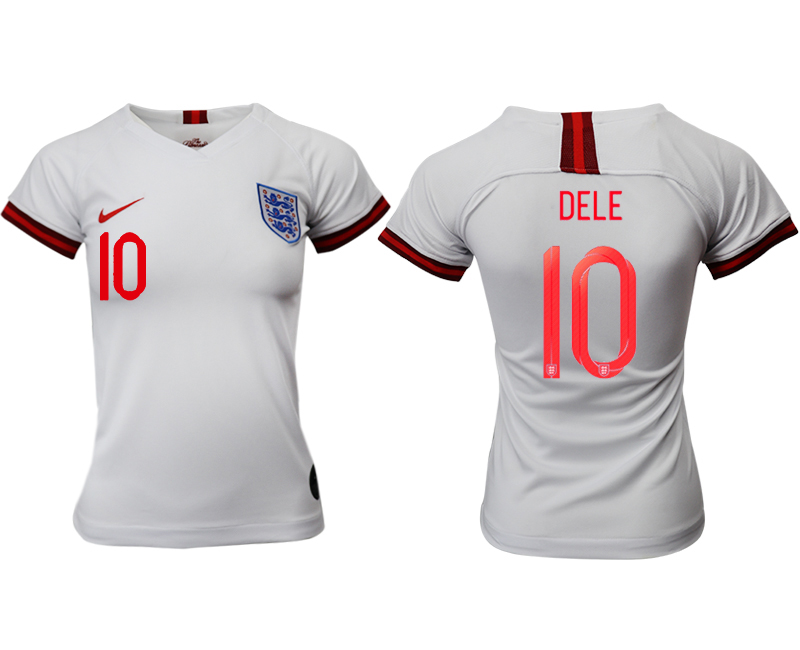 2019-20-England-10-DELE-Home-Women-Soccer-Jersey
