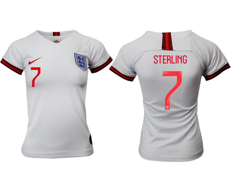 2019-20-England-7-STERLING-Home-Women-Soccer-Jersey