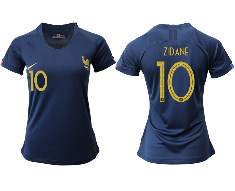 2019-20-France-10-ZIDANE-Homen-Women-Soccer-Jersey